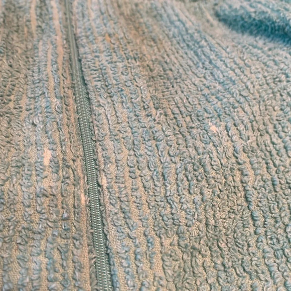 Adonna terry cloth grannycore modest maxi robe with front t zipper, size Large. - Picture 7 of 7